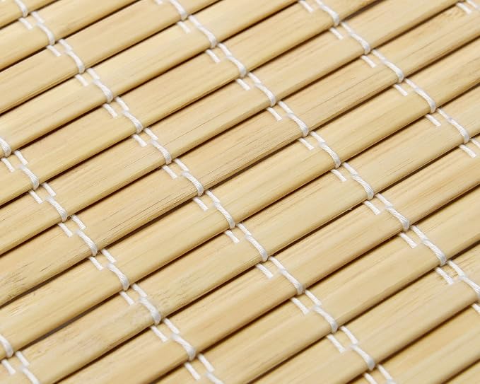 LazBlinds Cordless Bamboo Roman Shades for Windows, 33'' W x 60'' H | Protecting Privacy, Real Natural Bamboo Material, Bamboo Blinds for Bedroom Living Room Office Indoor