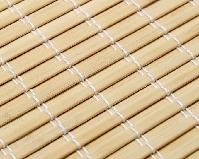 LazBlinds Custom Size Cordless Bamboo Roman Shades, DP-Natural | Protecting Privacy, Real Natural Bamboo Material, Bamboo Blinds for Bedroom Living Room Office Indoor