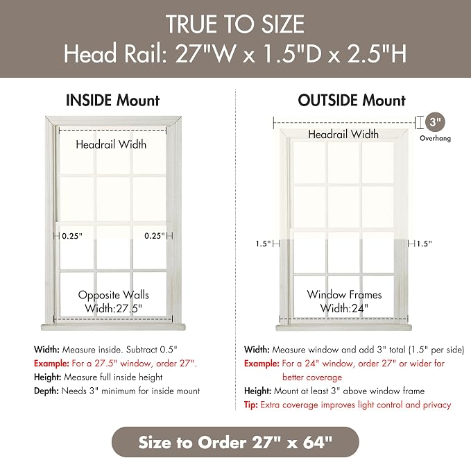 Madison Park Galen Cordless Roman Shade, 27"W x 64"H, Sheen Ivory – Room Darkening, Thermal Insulated, Energy Efficient Window Blind with Subtle Sheen Basketweave Fabric for Privacy