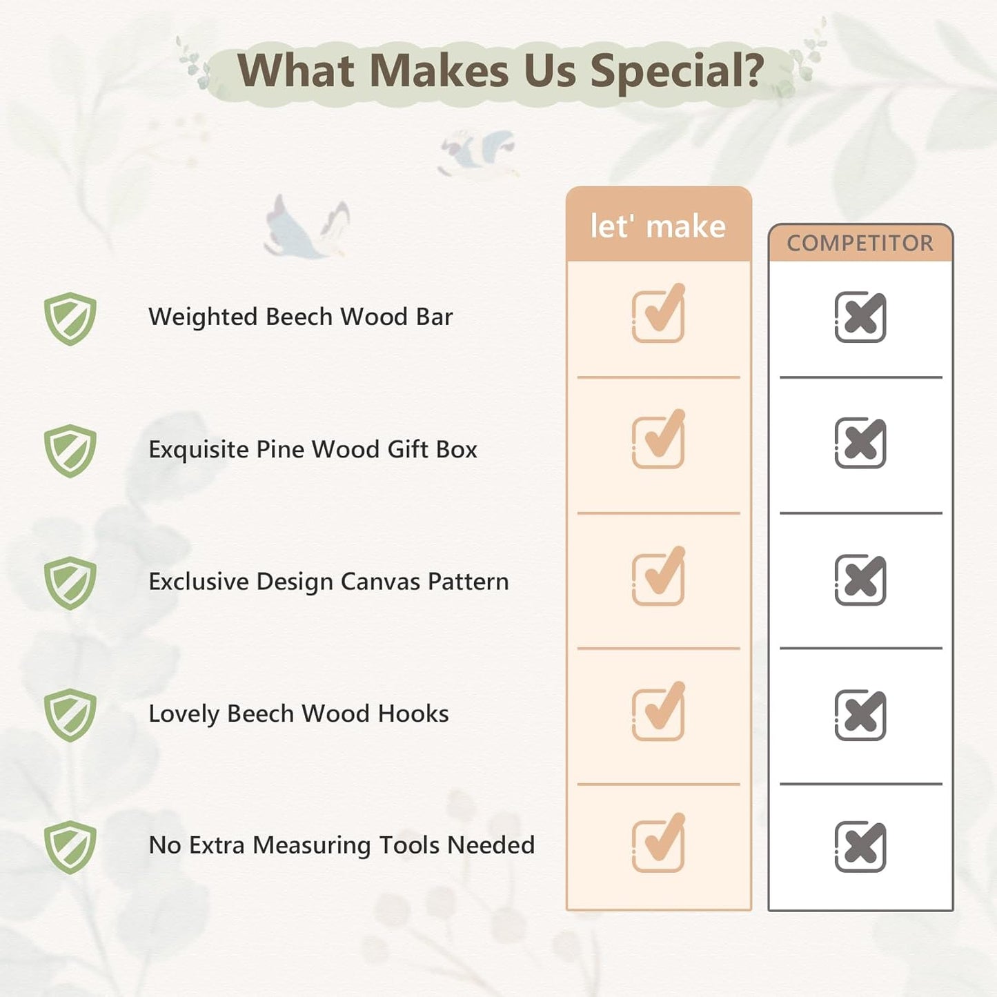 Growth Chart for Wall 7 Ft Height Chart with Keepsake Box & Hook Waterproof Canvas Measure Wall Ruler Removable Neutral Nursery Wall Decor for Baby Kids Toddlers