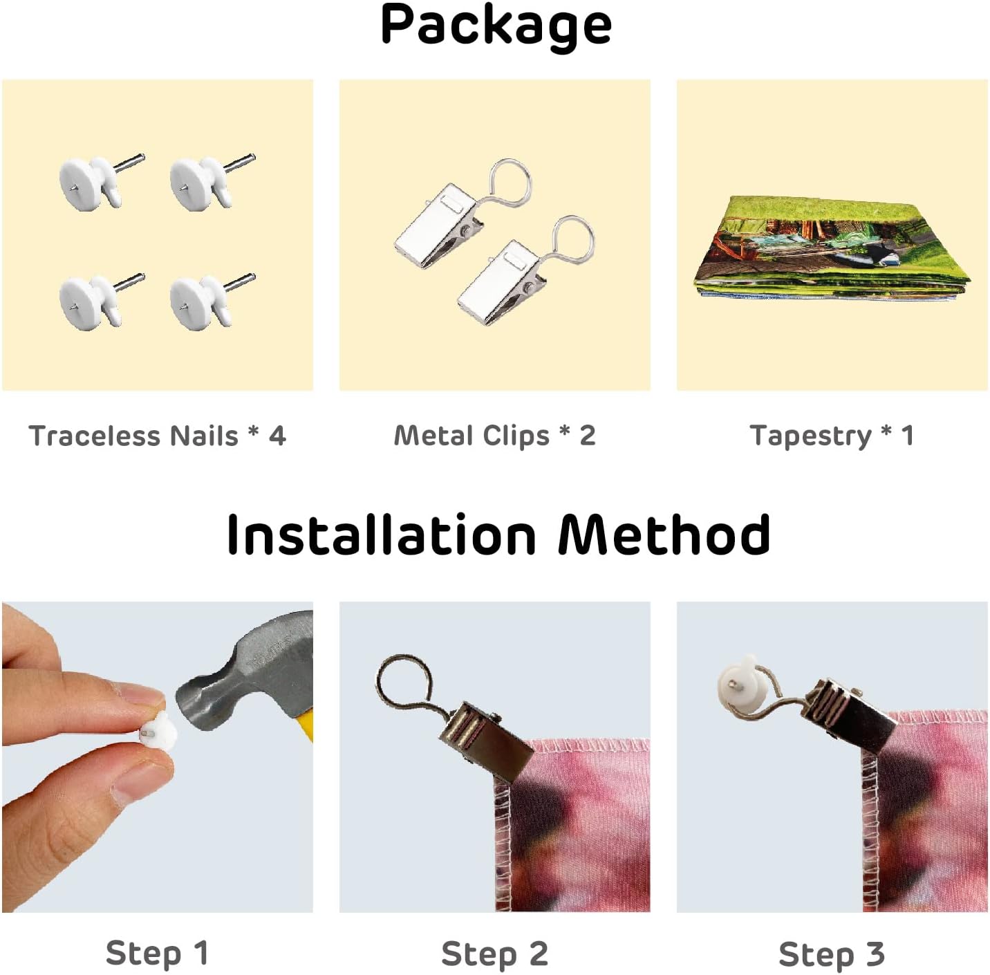 Loccor 8x6ft Tie Dye Tapestry Red Yellow Orange Blue Swirl Vortex Psychedelic Abstract Tapestry Bedroom Living Room College Hippie Bohemian Wall Hanging （Pattern Painted on Polyester Fabric）