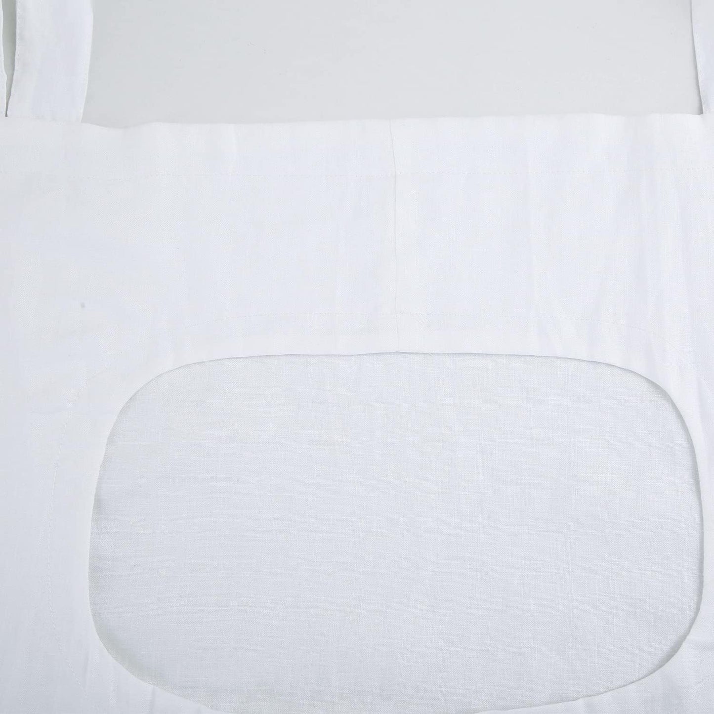 Amazhiyu 100% Linen Door Hanging Laundry Hamper Bag, 19x27 Inches (White)