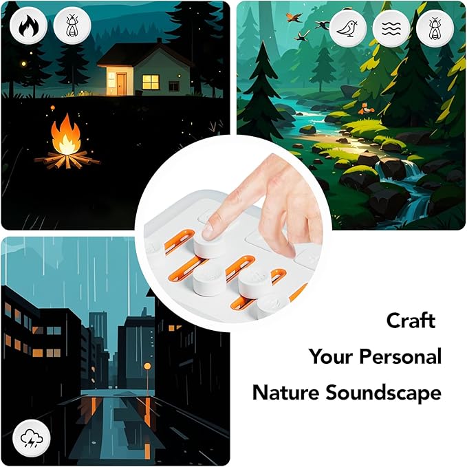 TAKOO 3-in-1 Sleep Sound Machine/Portable Bluetooth Speaker/12 Colors Night Light, Mixable 8 Nature Sounds & White Noise Machine, Sleep Timer for Sleep Aid