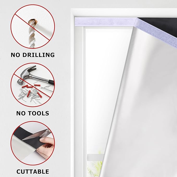 LazBlinds 100% Blackout Roller Shades, No Tools No Drill Cordless Blinds for Windows, Thermal Insulated UV Protection Privacy Window Shades for Bedroom (36''W x 72''H, White Silver)