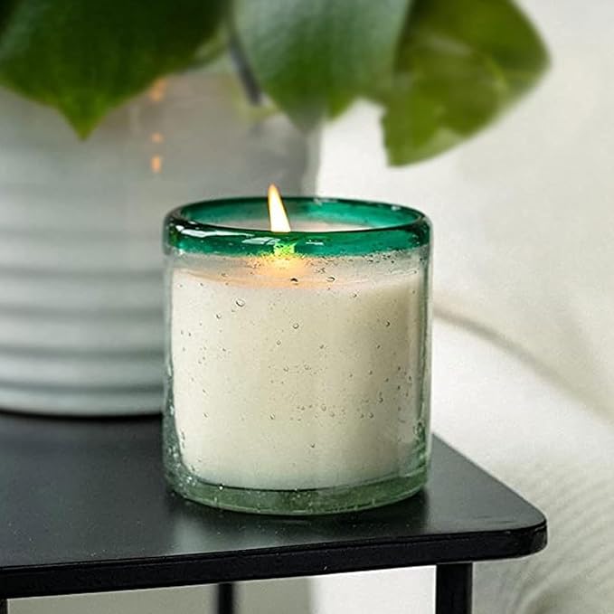 Paddywax La Playa, Cactus Flower + Bamboo Scented Candle in Reusable Hand-Blown Bubble Glass, Soy Wax Candle with Approx. 40 Hour Burn Time, Decorative Gift Candle for Home, Cactus Flower + Bamboo
