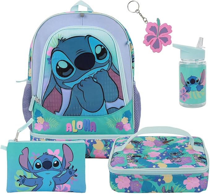 BIOWORLD Womens Kid Lilo & Stitch Backpack Set (Little Kid/Big Kid) Purple Onesize