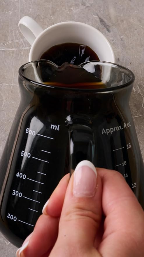 Ethoz® by Planetary Design Glass Carafe – Borosilicate Glass Pitcher for Brewing & Serving. Ergonomic Design, Calibrated Measurements, and Temperature-Resistant Durability.