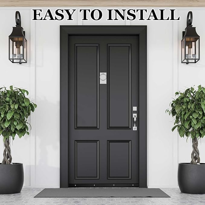 FoldTier 4 Pcs All-Season Door Sweeps for Bottom of Exterior and Interior Door, Aluminum Alloy and Rubber, Ideal for Residential & Commercial Use (1-3/4 x 32 Inch,Black)