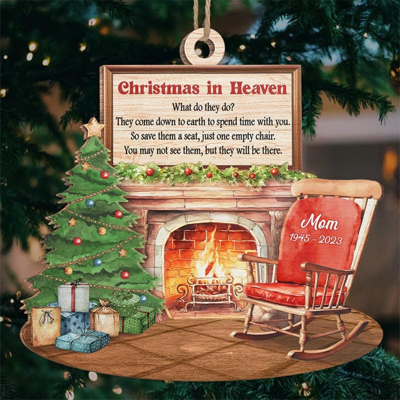 Pawfect House Christmas in Heaven, Personalized Memorial Ornament for Loss of Loved One, Sympathy Gifts for Mom, Dad, in Memory of Christmas Ornament, Bereavement Gifts for Family Members