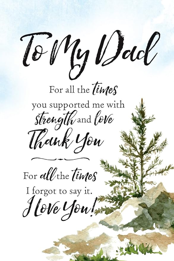 DEXSA To My Dad Wood Plaque with Inspiring Quotes 6"x9" - Elegant Vertical Frame Wall & Tabletop Decoration | Easel & Hanging Hook | Christian Family Religious Home Decor Saying | Made in the USA