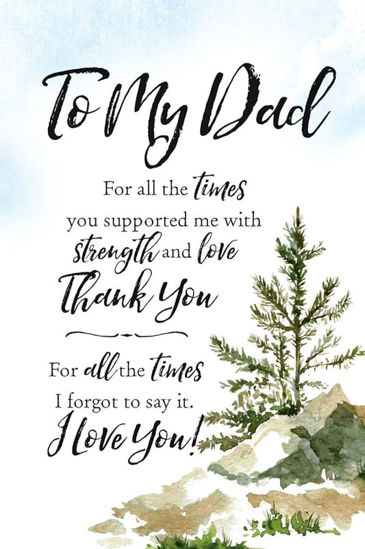 DEXSA To My Dad Wood Plaque with Inspiring Quotes 6"x9" - Elegant Vertical Frame Wall & Tabletop Decoration | Easel & Hanging Hook | Christian Family Religious Home Decor Saying | Made in the USA