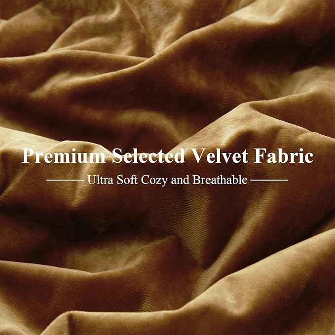 Ivellow Crushed Velvet Comforter Set King Lightweight Comforter 5pcs Ultra Soft Breathable Bedding Set Luxury Cozy Flannel Comforter King Size (1 Comforter,2 Pillow Shams, 2 Euro Shams)