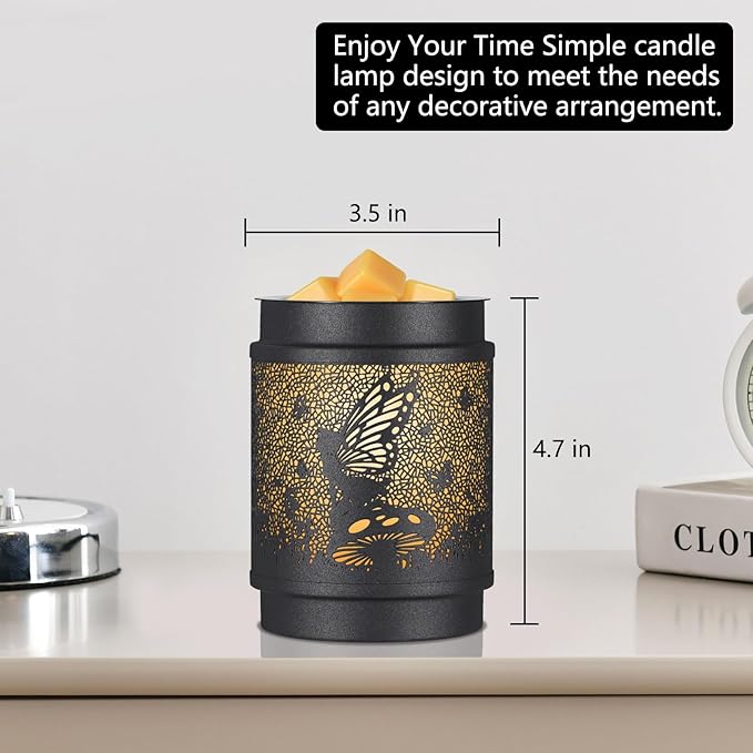 kobodon Wax Melt Warmer Metal Wax Warmer for Scented Wax Electric Fragrance Candle Oil Burner 2 in 1 Wax Melts as Gifts for Moms Grandma Women Girls(Flower Fairy)