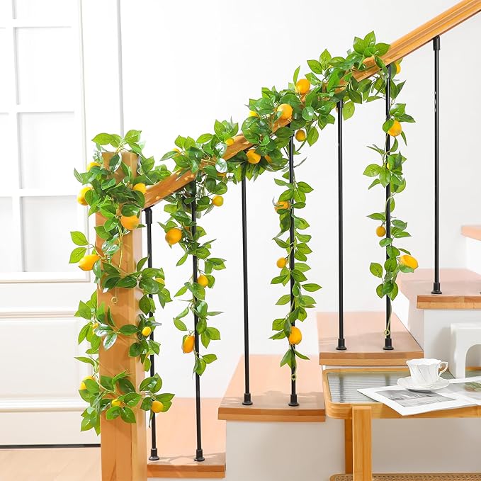 3 Strands Odorless Artificial Vines, 6FT Silk Ivy Garland, Fake Greenery Hanging Plants, Decoration for Party, Wedding, Room. (with LED)