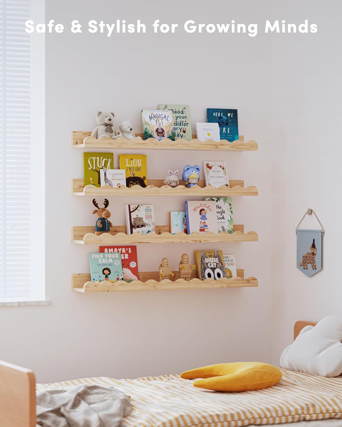 Nusery Shelves (23 Inches, Wood)