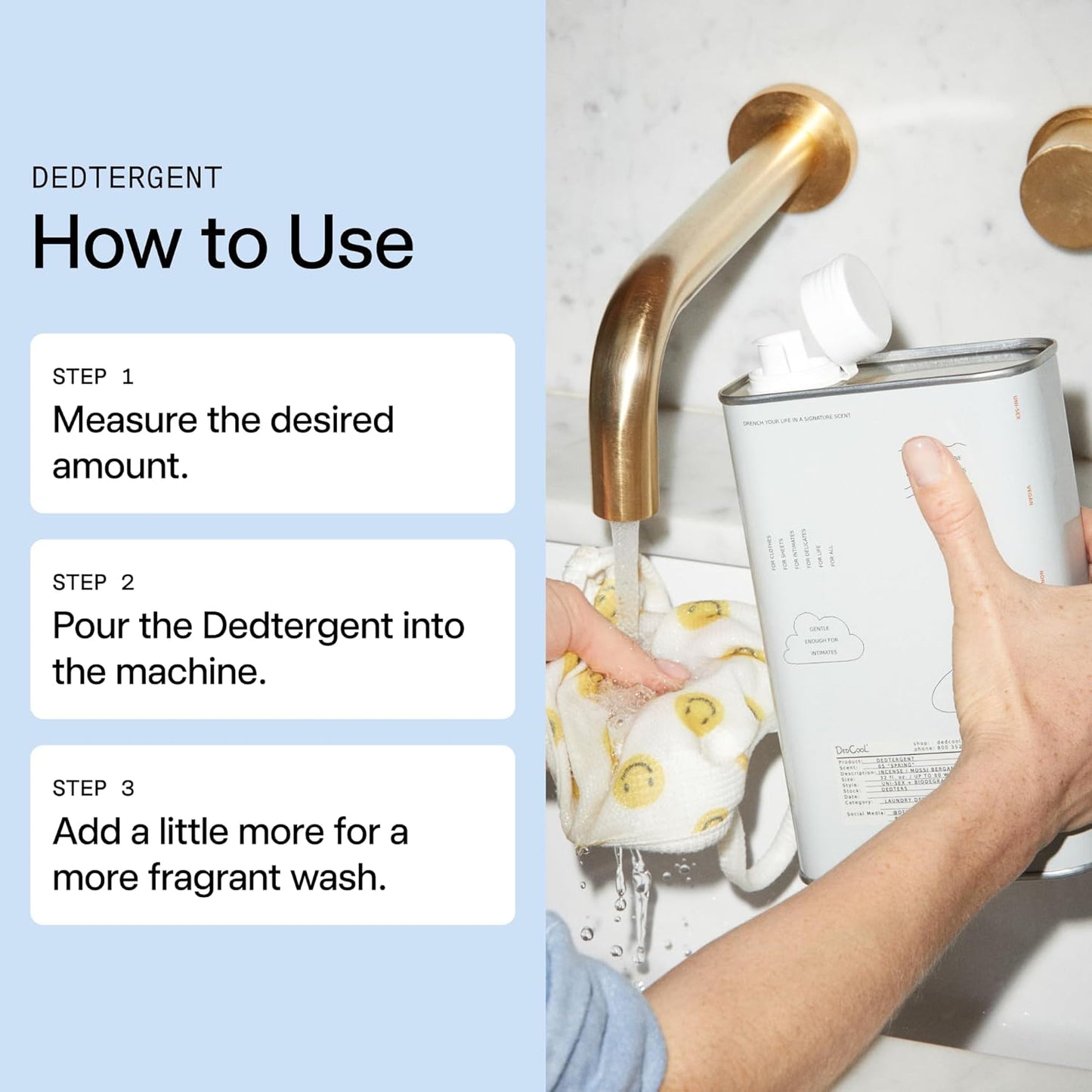 DedCool Liquid Laundry Dedtergent (Xtra Milk, 32 fl oz), Luxurious Fragrance, Scented, Removes Stains, Ideal for 60 Washes, Infused with Natural Essential Oils, Vegan, Non-Toxic, Cruelty & Dye Free