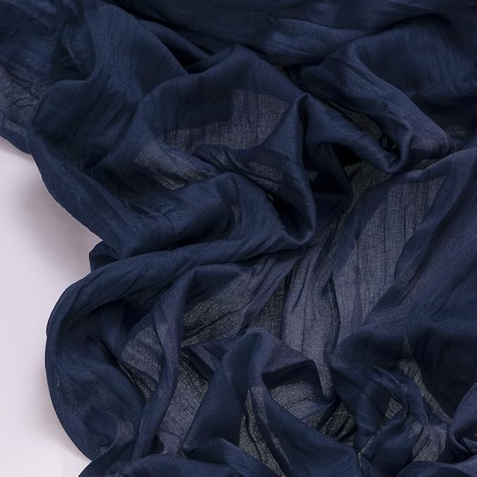 Socomi 10pcs Navy Blue Easter Spring Cheesecloth Table Runner Boho Rustic Gauze 120 inch 10FT Cheese Cloth Runner for Wedding Party Baby Shower Birthday Home Decor Holiday Decorations