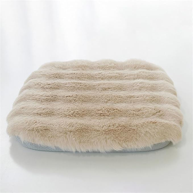 Lifup Square Chair Pads Memory Foam Seat Cushion Soft Cozy Plush Non Slip Thick Pad with Ties and Removable Cover for Dining Room, Office Khaki 18 x 18 Inch