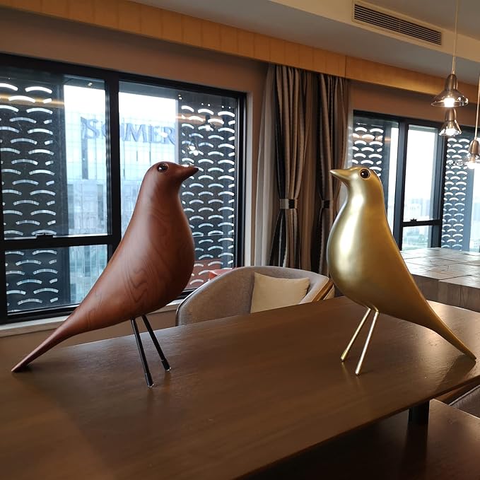 Mid-Century Home Décor House Bird - Office House Desk Dove Sculpture Pigeon Ornament Arts Gift Replica (Gold)…