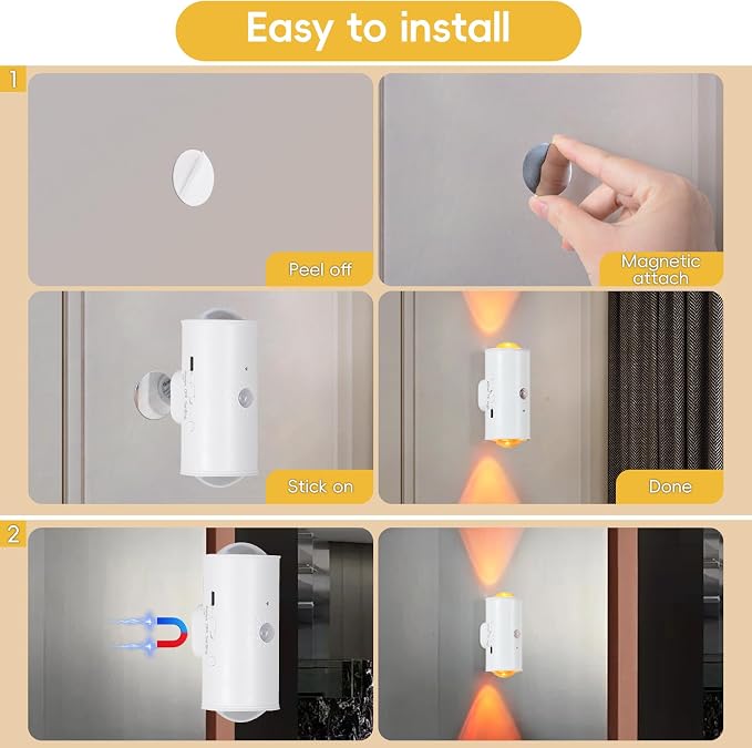 LED Wireless Wall Sconce with Remote, 16 Colors Changing, Motion Sensor Light Indoor, Dimmable, 1500mAh Rechargeable Battery Operated Wall Sconces for Hallway, Stairway, Bathroom, Bedroom, 2-Pack