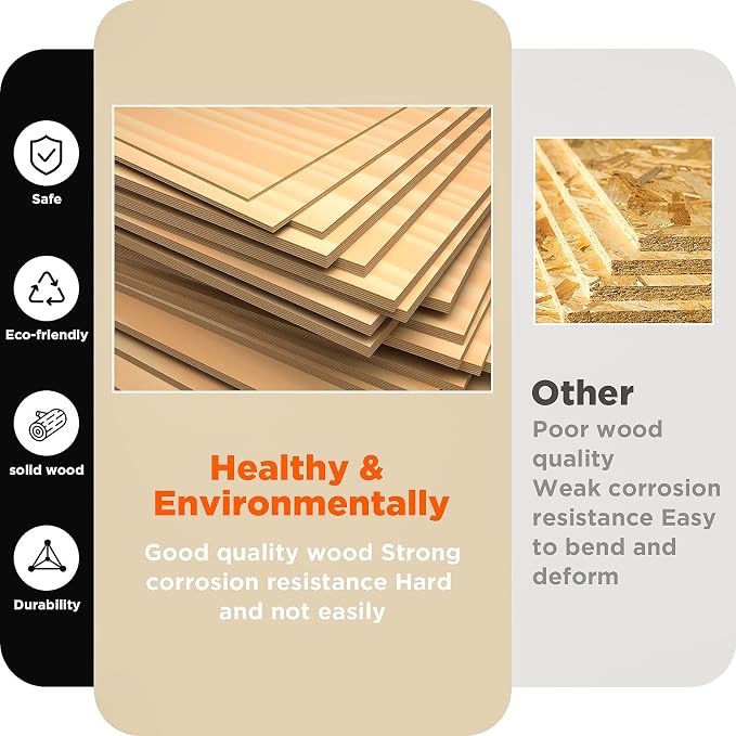 2" Slats Wood Blinds for Indoor Windows: Solid Wooden Blackout Blinds & Shades,Black Out Privacy Horizontal Blinds for Home Bedroom Bathroom Living Room Windows and Doors 34.5" WX48 H Light Brown
