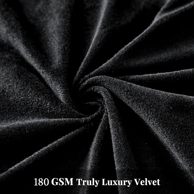 WARMDERN Black Flannel Velvet Duvet Cover Queen Size Duvet Cover Bedding Sets, 3pcs Ultra Soft Luxury Textured Modern Crystal Velvet Duvet Covers with Zipper Closure(Black, Queen)
