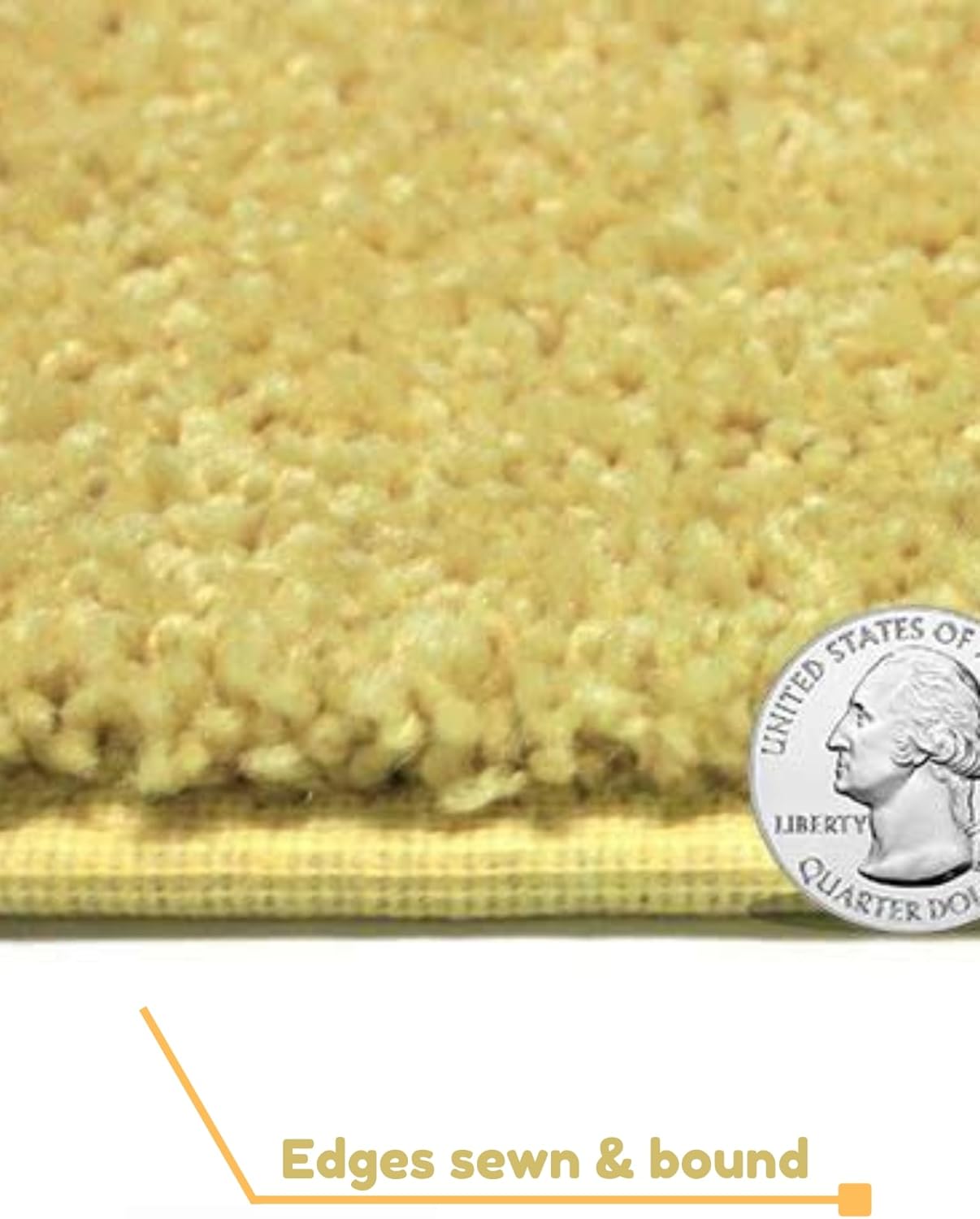 KOECKRITZ Soft and Colorful Kids Classroom Area Rugs (Passes Flammability Pill Test) Many Sizes and Bright Colors to Select from (8' x 10', Lemon)