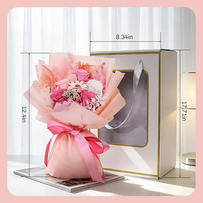 Birthday Gifts for Women Flowers for Delivery Forever Preserved Rose Flowers Fresh Bouquet Anniversary Mothers Day Gifts for Mom Grandma Wife Sister Friend Her