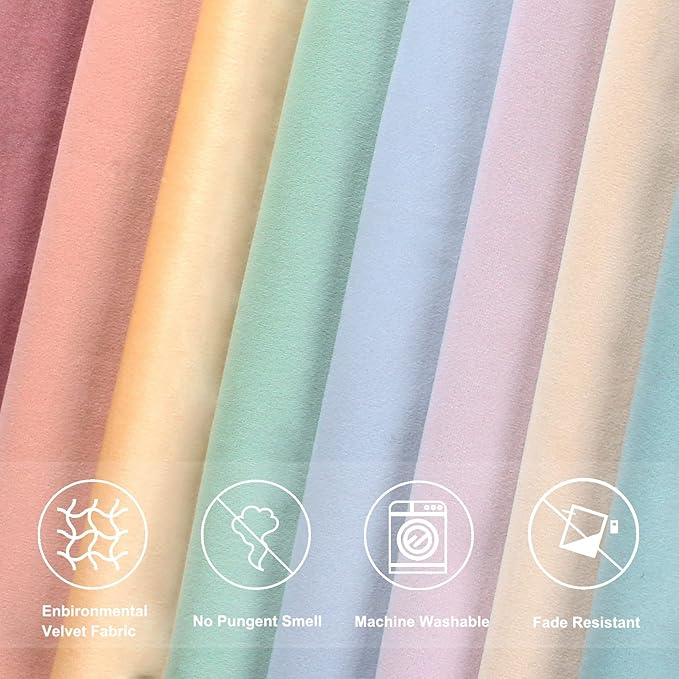 Btyrle Throw Pillow Covers 20x20 Set of 4 Soft Velvet Couch Cushion Covers Modern 8-Colors Designs Pillowcases Decorative Cushion Cases for Sofa Bedroom Home Decor(Morandi Series)