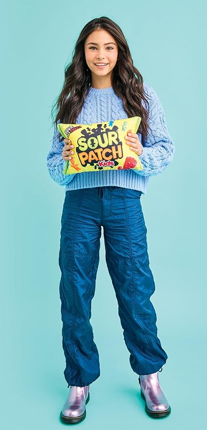 iscream Sour Patch Kids Package Photoreal Print 12" x 7" Microbead Mini Accent Pillow