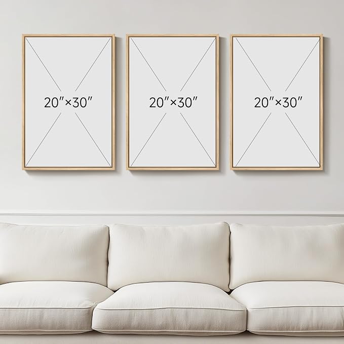 Framed William Morris Canvas Wall Art Green Decor Set of 3, Vintage Large Floral Artwork Prints, Boho Farmhouse Botanical Picture Prints for Living Room, Bedroom, Hallway, Office, Total Size 30x60