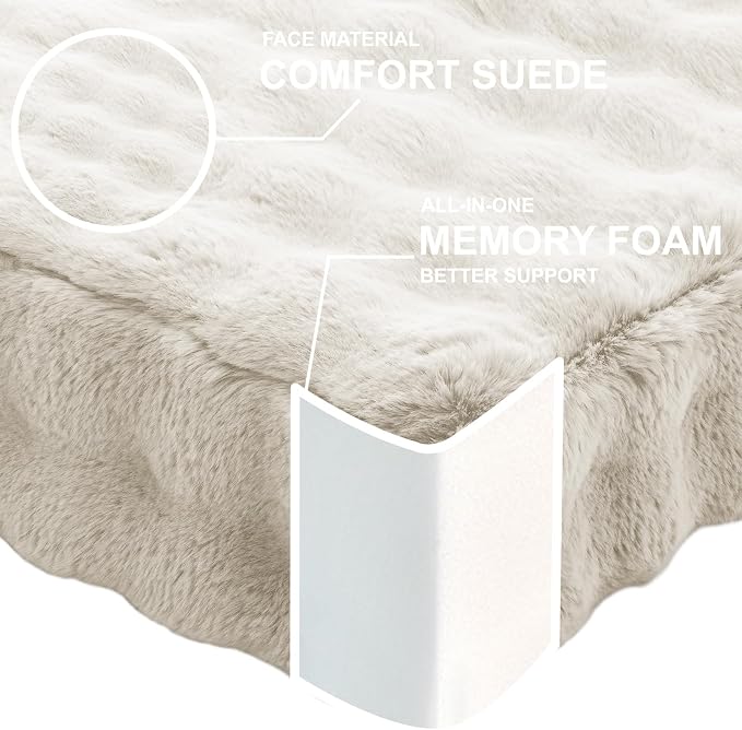JKMAX 22 inches Floor Pillow for Adults - Large Meditation Cushion with Thick Foam & Soft Tufted Cover - Premium Outdoor Square Floor Cushion Seat - Yoga Pillows for Sitting On Floor - Almond White