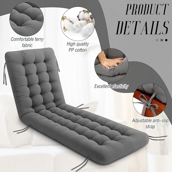 Vercraft Long Floor Cushion Large Floor Cushion with Brushed Cotton 74.8 x 27.5 x 3.15 in Jumbo Lounger Pillow for Outdoor Indoor Bay Window Meditation Yoga Reading Sleeping (1 Pc,Dark Gray)