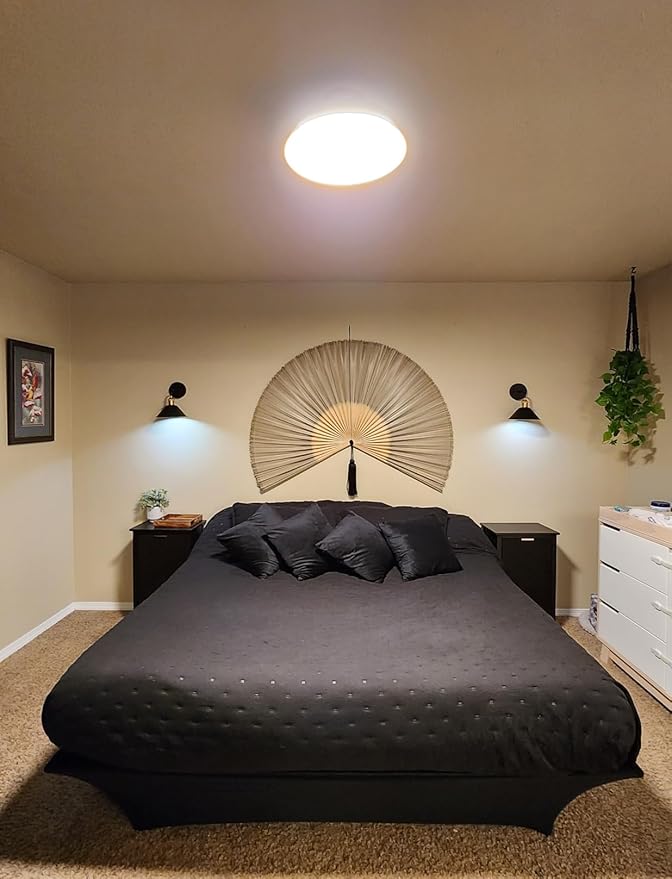 ChumDecor Fan Wall Decor, Japanese Giant Fan, Large Bamboo Fan Wall Art For Boho Hanging Headboard, Decorative Folding Fans For Over Bed, Asia Trending (Gray 48inch)