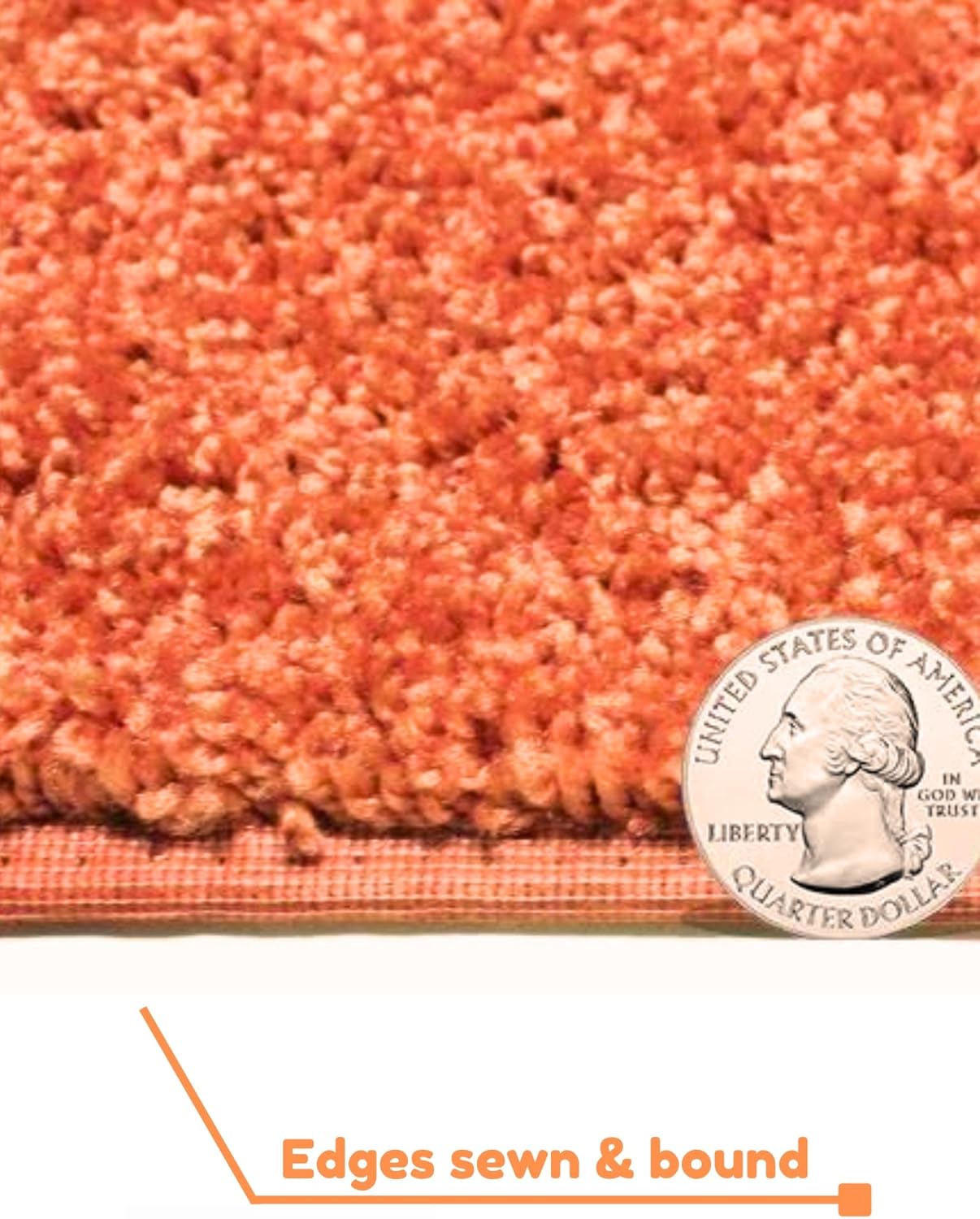 KOECKRITZ Soft and Colorful Kids Classroom Area Rugs (Passes Flammability Pill Test) Many Sizes and Bright Colors to Select from (8' x 12', Tangerine)