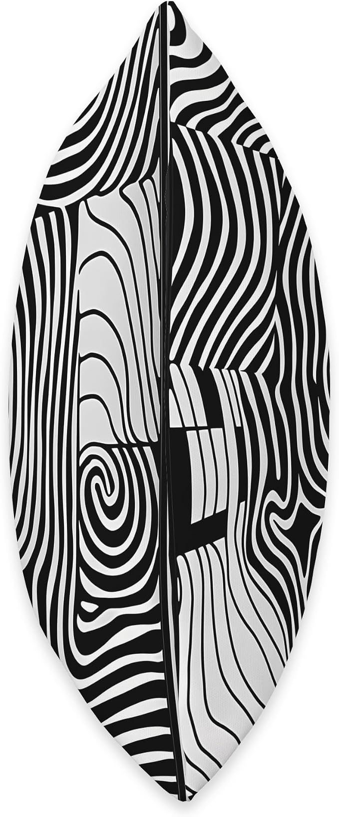 Black & White Modern Art Pattern Throw Pillow