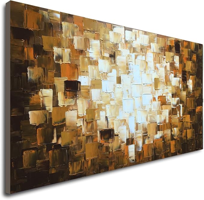 Hand Painted Textured Abstract Oil Paintings on Canvas Modern Wall Art for Living Room Decor Bedroom Home Office