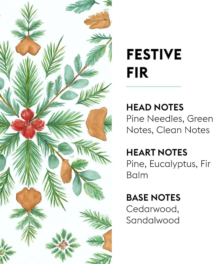 Maison Berger Festive Fir Lampe Berger Refill, 1 Liter (33.8 fl oz), 2-in-1 Catalytic System, Neutralizes Odors and Diffuses Fragrance, Pine Needles, Green Notes, Clean Notes, Pine, Made in France