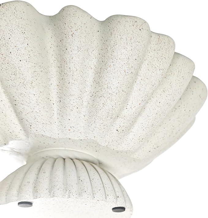 Decorative Bowl for Home Decor - Large Handmade Centerpiece Pedestal Bowl - 10" Key and Purse Wavy Shell Bowls - Scalloped Ruffle Coastal Coffee Table Bowls