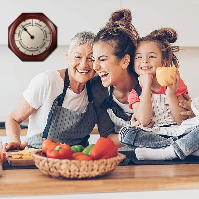 Classic Day of The Week Wall Clock - 10" Solid Mahogany Wood Frame, Ideal Retirement Gift for Men and Women, Day Clock for Seniors and Retirees