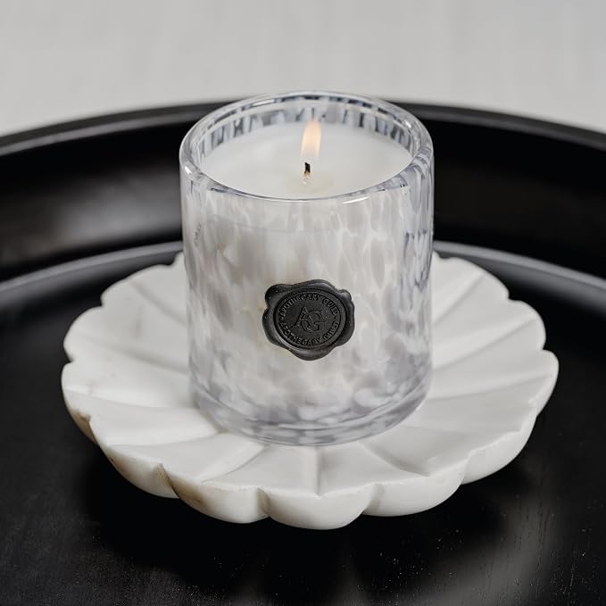 Zodax Apothecary Guild Scented Opal Glass Jar Candle in Gift Box - 4 oz - Lemon Peel, Lavender & Tarragon