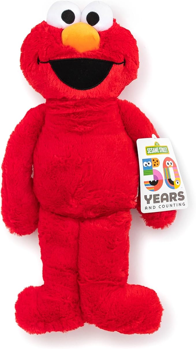 Jay Franco Plusg Pillow Buddy Super Soft Polyester Microfiber | Sesame Street Elmo 22 inch (Official Sesame Street Product)