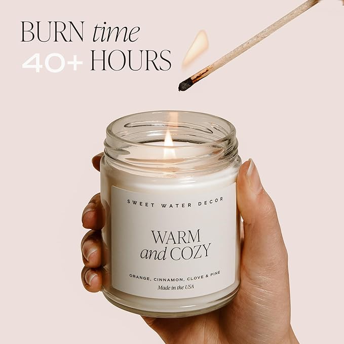 Sweet Water Decor Happily Ever After Candle - Gold Pepper, Clove Leaf, Nutmeg and Lavender Scented Candle for Home - 9oz Clear Jar with 40 Hour Burn Time, Made in USA - Wedding and Engagement Gifts