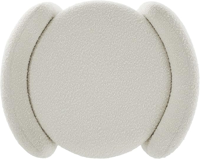 Modern Boucle Upholstered Ottoman Storage Makeup Vanity Stool,Nebula Upholstered Teddy Fabric with Lid Storage Sofa Chair,Round Armless Deluxe Pouf Ottoman for Living Room,Hotel,Bedroom Leisure Chair