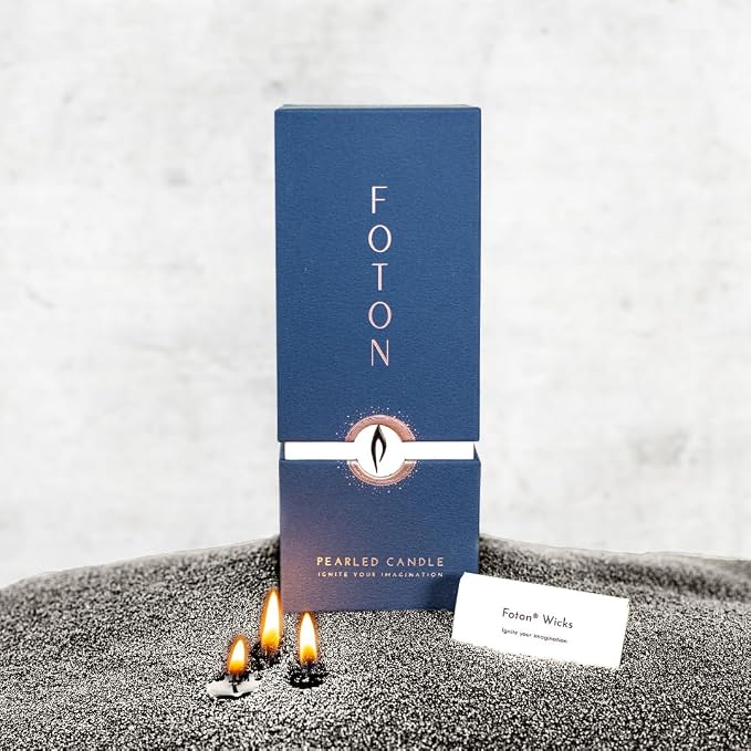 Foton Pearled Candle Colored 18 Oz - Sage Green Unscented Non Toxic Luxury Long Lasting Powder Candles up to 120 Hours - Refillable Candle Sand with 30 Wicks for Candle Making