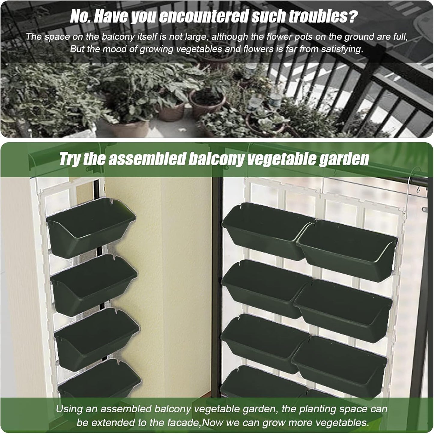 LOYALHEARTDY Vertical Garden Wall Planter Wall Mounted Planter 4-Tier Vertical Garden Planters for Growing Strawberries, Flowers, Vegetables, Herbs Indoor/Outdoor Decoration (Army Green)