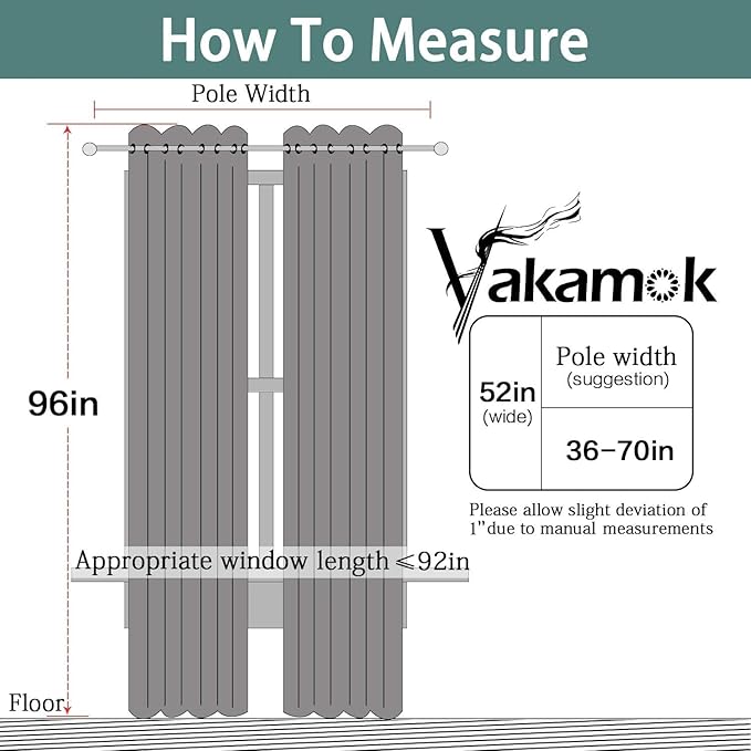 Yakamok Burnt Orange Blackout Curtains with Grommet Orange Room Darkening Thermal Insulated Curtain Set of 2 Drapes for Bedroom Living Room, 52W x 96L,2 Panels