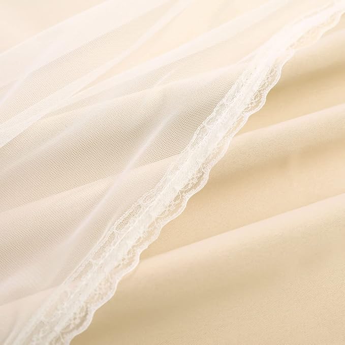 Blackout Curtains Set - Farmhouse Mix & Match Sheer Light Blocking Drapes Beige Window Treatments with Tie-Backs for Living Room, Bedroom 52 x 84 inches, Biscotti Beige, 2 Pieces