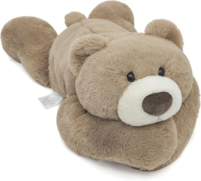 Niuniu Daddy 20" | 3.3 Pound Weighted Bear Stuffed Animals for Adults Kids, Giant Large Teddy Bear Plush Toy, Cute Brown Bear Body Pillow with Soft Fur & Body for Gift Christmas Birthday Holidays