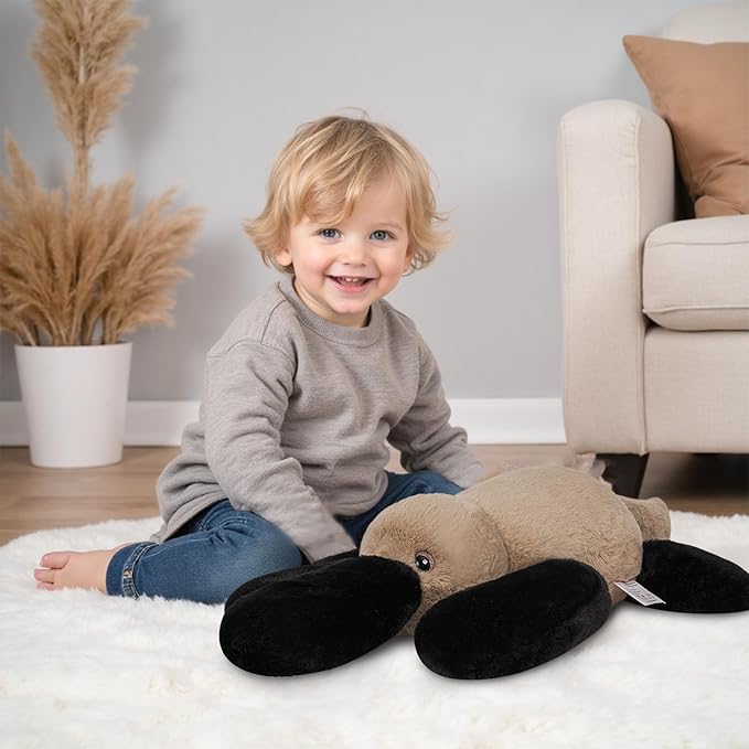 Niuniu Daddy 20" | 3.3 Pound Weighted Platypus Stuffed Animals for Adults Kids, Weighted Stuffed Platypus Plush for Toddler, Cute Fluffy Soft Plush Toy Body Pillow for Presents Christmas Birthday